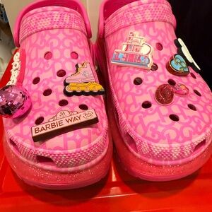 Kids Pink Clogs with Fun Charms